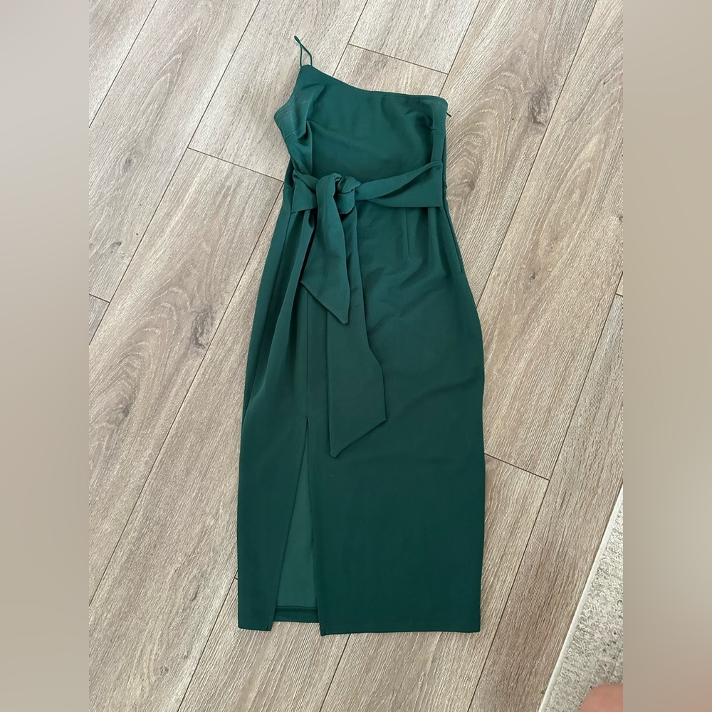 Hello Molly Forest Green Strapless Dress